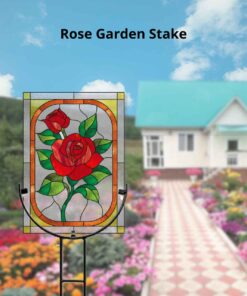 rose suncatcher garden stake 5