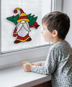 stained glass santa gnome 4