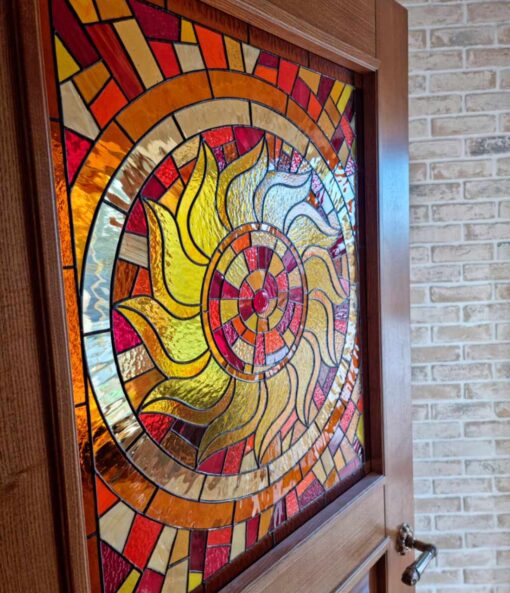 sun stained glass door