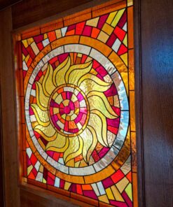 sun stained glass panel