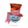 Charm Alice in Wonderland Stained Glass: Cheshire Cat's Magic - window decor