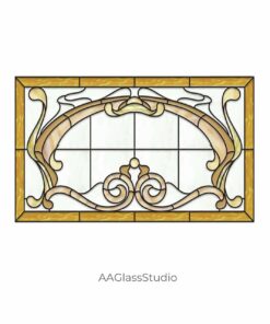 Elegant Panel Classic Art Nouveau Stained Glass Pattern - window decor