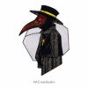 Halloween Stained Glass Pattern: Plague Doctor Magic! - window decor