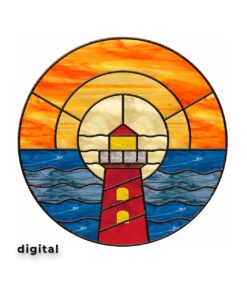 Ponce de Leon Lighthouse Stained Glass Patterns - window decor