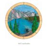 Serene Mountain Stained Glass Pattern for Tranquility - window decor