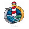 Stained Glass Lighthouse Patterns: Symbol of Hope - window decor