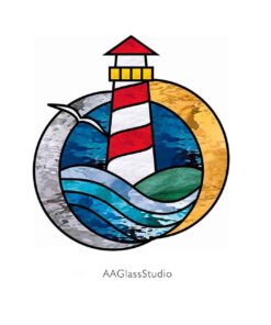 Stained Glass Lighthouse Patterns: Symbol of Hope - window decor