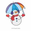 Stained Glass Snowman Pattern - Delightful Holiday Decor - window decor