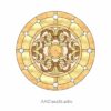 Victorian Style Stained Glass Pattern: Wall Clock - window decor