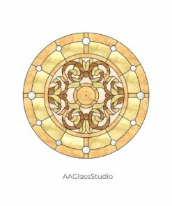 Victorian Style Stained Glass Pattern: Wall Clock - window decor