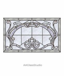 art nouveau stained glass pattern