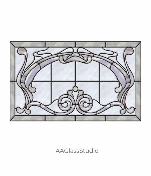 art nouveau stained glass pattern