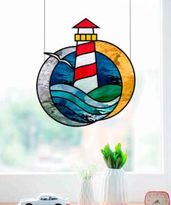 moonsun lighthouse pattern: window decor