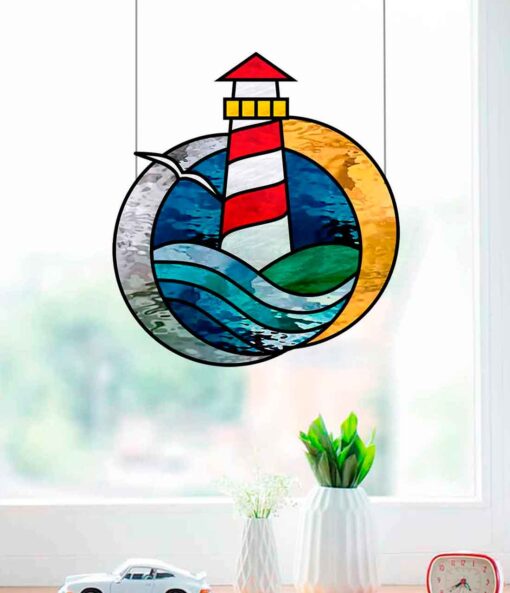 moonsun lighthouse pattern: window decor