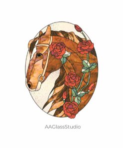 stained glass horse patterns: Beautiful horse head pattern