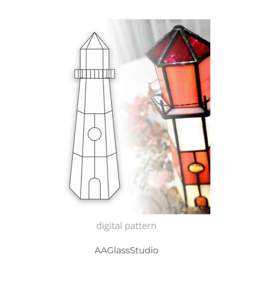 2 stained glass lighthouse pattern 2