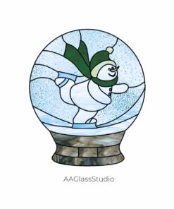 stained glass snow globe