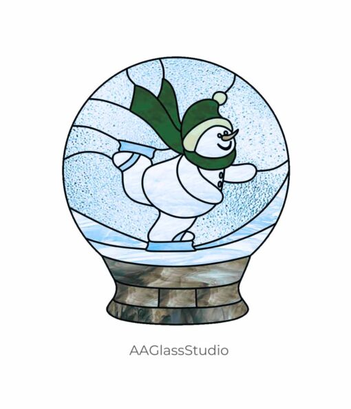 stained glass snow globe