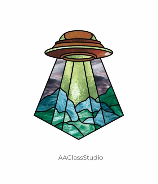 ufo stained glass pattern