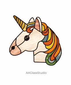 unicorn stained glass pattern: Quality pattern