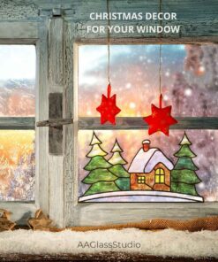 Christmas houses window decor