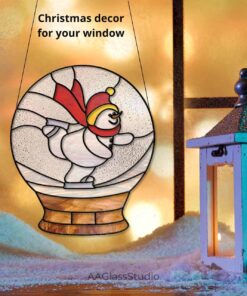 christmas stained glass: Christmas window decoration