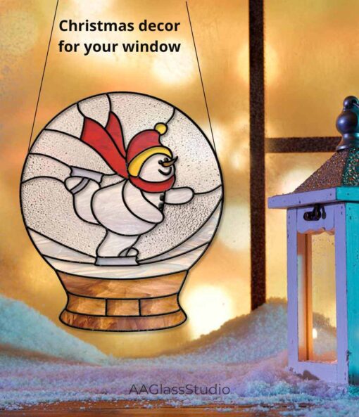 christmas stained glass: Christmas window decoration