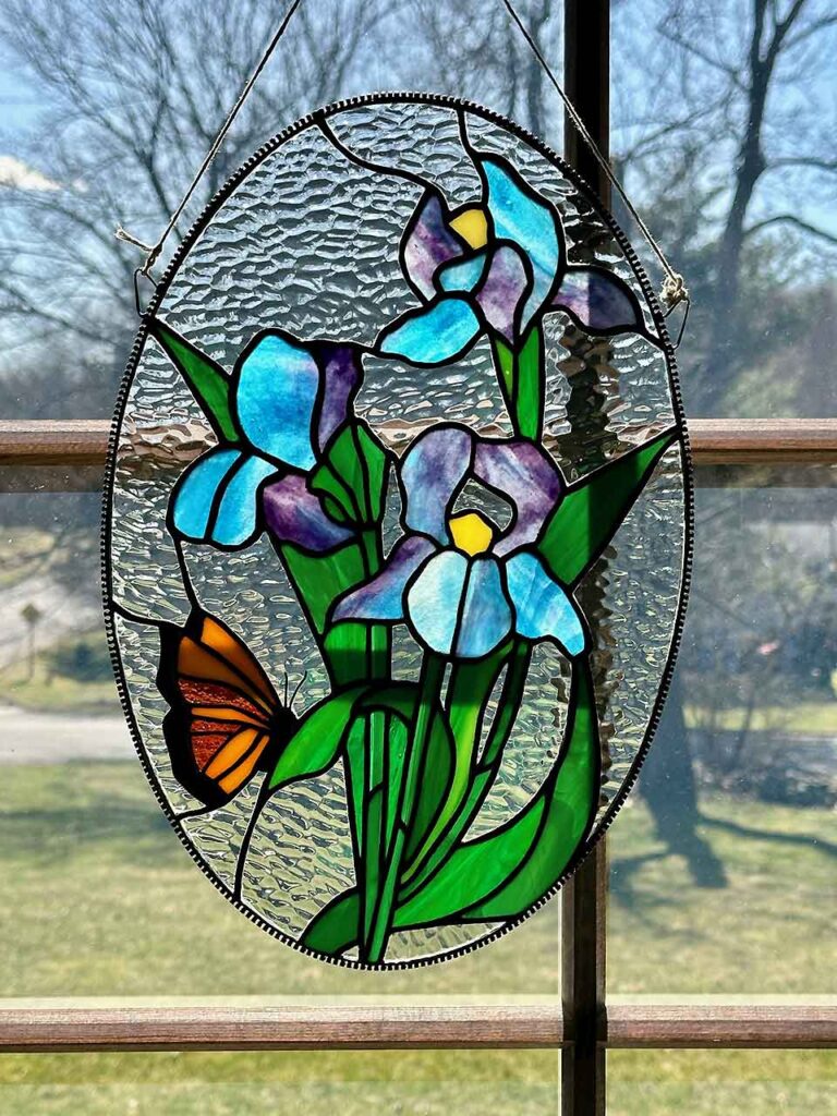 stained glass flower patterns