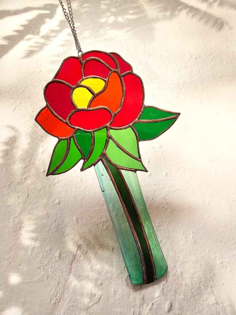 stained glass peony