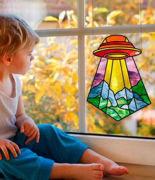 ufo suncatcher window hangings: Beautiful pattern