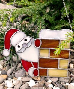 xmas stained glass suncatcher: Christmas Gift for children