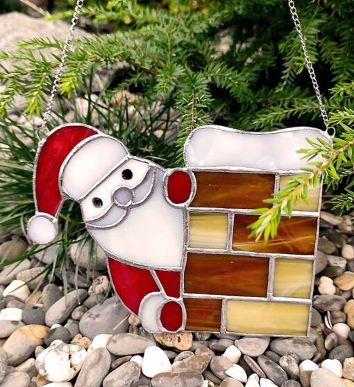 xmas stained glass suncatcher: Christmas Gift for children