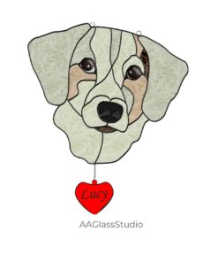 Captivating Beagle Terrier Mix Stained Glass Pattern - window decor