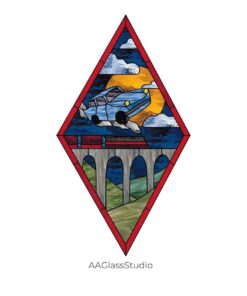 Hogwarts Express: Harry Potter Stained Glass - window decor