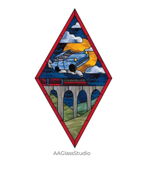 Hogwarts Express: Harry Potter Stained Glass - window decor