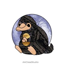 Niffler: Harry Potter Stained Glass Pattern - window decor