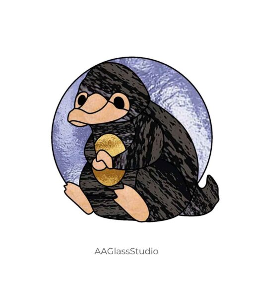 Niffler: Harry Potter Stained Glass Pattern - window decor