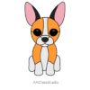 Cute Puppy Toy Fox Terrier Stained Glass Pattern - window decor