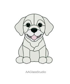 stained glass labrador pattern