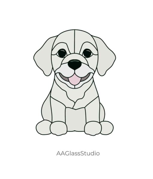 stained glass labrador pattern