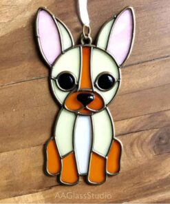 toy-fox-terrier-stained-glass-pattern: Cute dog