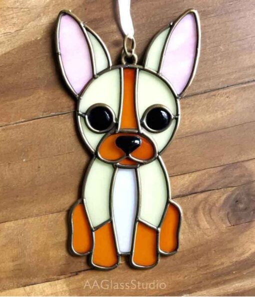 toy-fox-terrier-stained-glass-pattern: Cute dog