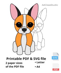 toy terrier printable pdf and svg