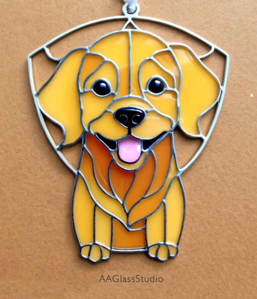 Golden Retriever suncatcher: window hangings