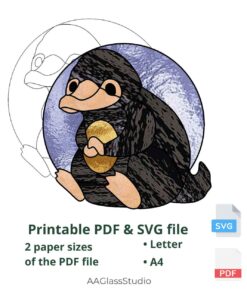 niffler harry potter stained glass pattern: Harry Potter fans