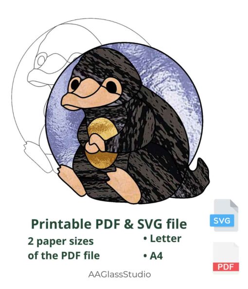 niffler harry potter stained glass pattern: Harry Potter fans