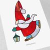 Festive Christmas Gnome Stained Glass Pattern - window decor