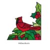 Festive Christmas Patterns for Stained Glass: Cardinal Corner - window decor