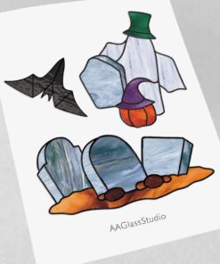 Spooky Stained Glass Set – 3 Halloween Patterns: Ghost