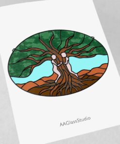 Magical Tree Of Life Stained Glass Pattern - window decor